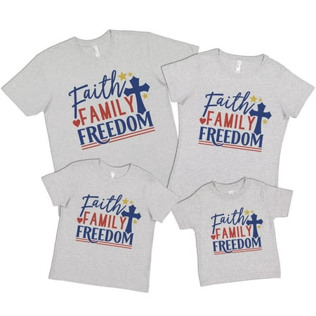 7 ate 9 Apparel Matching Family 4th of July Shirts - Faith Family Freedom Grey T-Shirt 5T
7 ate 9 Apparel Matching Family 4th of July Shirts - Faith Family Freedom Grey T-Shirt 5T
