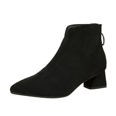 adviicd Dress Boots for Women Low Heel Fashion Autumn Winter Women Ankle Boots Mid Heel Chunky Heel Pointed Toe Back
adviicd Dress Boots for Women Low Heel Fashion Autumn Winter Women Ankle Boots Mid Heel Chunky Heel Pointed Toe Back