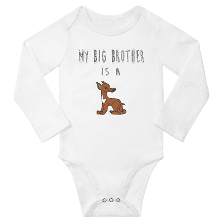 My Big Brother is a Pharaoh Hound Dog Funny Baby Long Sleeve Bodysuit Boy Girl (White 12-18M)
My Big Brother is a Pharaoh Hound Dog Funny Baby Long Sleeve Bodysuit Boy Girl (White 12-18M)