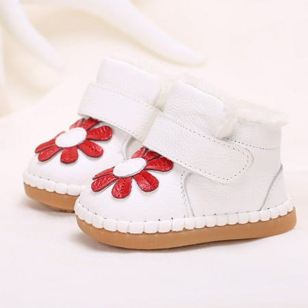 Toyella Babyfeet winter Baby Toddler shoes soft bottom leather shoes new baby girls warm winter shoes with cashmere White 18
Toyella Babyfeet winter Baby Toddler shoes soft bottom leather shoes new baby girls warm winter shoes with cashmere White 18