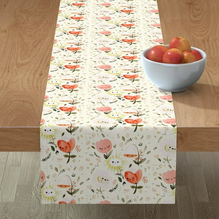Cotton Sateen Table Runner 108 - Dreamy Spring Happy Flowers Small Floral Whimsical Cute Kawaii Greenery Mod Watercolor Botanical Print Custom Table Linens by Spoonflower
Cotton Sateen Table Runner 108 - Dreamy Spring Happy Flowers Small Floral Whimsical Cute Kawaii Greenery Mod Watercolor Botanical Print Custom Table Linens by Spoonflower