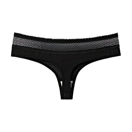 

Larisalt Womens Panties Women s Micro Thong String Adjustable Sides Very Low Rise Black XXL