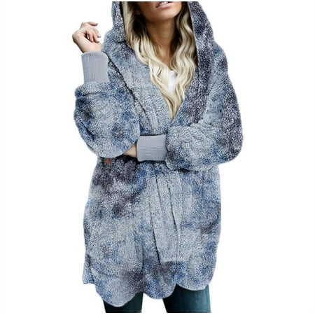 Women s long-sleeved solid color plush wool cardigan hooded cardigan jacket with pockets
Women s long-sleeved solid color plush wool cardigan hooded cardigan jacket with pockets