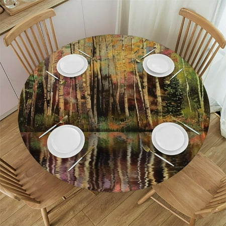 SHERONV Trees Round Table Cover Stain Resistant Washable Indoor Outdoor Tablecloth Kitchen Dining Wedding Parties Waterproof Fabric 100% Polyester 38-42
SHERONV Trees Round Table Cover Stain Resistant Washable Indoor Outdoor Tablecloth Kitchen Dining Wedding Parties Waterproof Fabric 100% Polyester 38-42