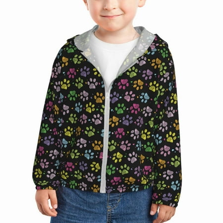 Lukts Colorful Paw Print Children s Long-Sleeved Sun Protection Clothing Hooded Sweatshirts for Boys and Girls Outdoor Sports-3 Years
Lukts Colorful Paw Print Children s Long-Sleeved Sun Protection Clothing Hooded Sweatshirts for Boys and Girls Outdoor Sports-3 Years