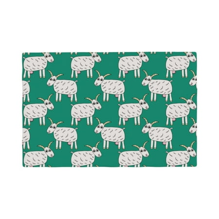 Placemats Set of 4 Cute cartoon doodle goat green Heat Resistant Non - Slip Place mats Waterproof table mat for Kitchen Dining-4片装
Placemats Set of 4 Cute cartoon doodle goat green Heat Resistant Non - Slip Place mats Waterproof table mat for Kitchen Dining-4片装