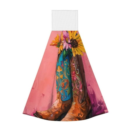 Jgfou Cowboy Boots With Flowers Print Coral Fleece Microfiber Hanging Hand Towel Soft Premium Dishcloths Multi-Purpose Dust and Stain Removal Cleaning Supplies
Jgfou Cowboy Boots With Flowers Print Coral Fleece Microfiber Hanging Hand Towel Soft Premium Dishcloths Multi-Purpose Dust and Stain Removal Cleaning Supplies