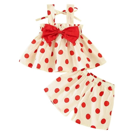 Summer Toddler Girls Sleeveless Bowknot Dot Printed Tops Shorts 2PCS Outfits Set Clothes Kids Child Clothing Streetwear Dailywear Outwear
Summer Toddler Girls Sleeveless Bowknot Dot Printed Tops Shorts 2PCS Outfits Set Clothes Kids Child Clothing Streetwear Dailywear Outwear
