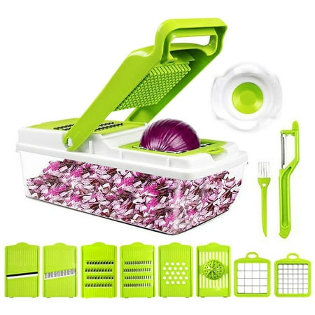 Multifunction Vegetable Chopper Recipe Hand Guard Manual Container Durable Veggie Vegetable Cutter for Kitchen Carrot Fruit
Multifunction Vegetable Chopper Recipe Hand Guard Manual Container Durable Veggie Vegetable Cutter for Kitchen Carrot Fruit