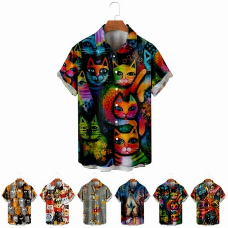 LANLIN Cats Adult Casual Short Sleeve Shirts with Breast Pocket Basic Bowling Shirts for Boys 5-14 Years
LANLIN Cats Adult Casual Short Sleeve Shirts with Breast Pocket Basic Bowling Shirts for Boys 5-14 Years