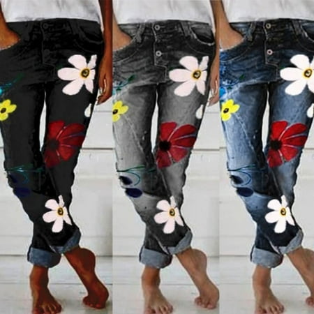 Taluosi Women Fashion Flower Studs Middle Waist Stretchy Jeans Denim Casual Trousers
Taluosi Women Fashion Flower Studs Middle Waist Stretchy Jeans Denim Casual Trousers