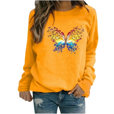 koaiezne Winter Womens Casual Tops Ladies Butterfly Print Sweatshirt Blouse Tee Sweater Long Shirts for Women Quarter Sleeve Maternity Shirt
koaiezne Winter Womens Casual Tops Ladies Butterfly Print Sweatshirt Blouse Tee Sweater Long Shirts for Women Quarter Sleeve Maternity Shirt