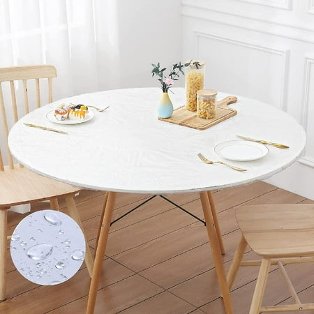 Round Fitted Vinyl Table Cloth Cover Elastic Edged Waterproof Wipeable Vinyl Tablecloth for 45 -56 Round Tables Clear
Round Fitted Vinyl Table Cloth Cover Elastic Edged Waterproof Wipeable Vinyl Tablecloth for 45 -56 Round Tables Clear