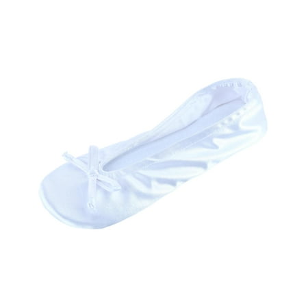 CTM Satin Ballerina Slipper House Shoe (Women)