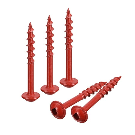 #8x1-1/2 Pocket Hole Screws 100 Pack Square Drive Self Tapping Wood Screws Red
#8x1-1/2 Pocket Hole Screws 100 Pack Square Drive Self Tapping Wood Screws Red