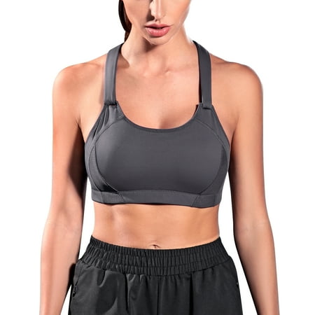 Eleady Womens High Impact Racerback Sports Bras Front Adjustable Wirefree Workout Tops Bounce Control Gym Activewear Bra(Gray Large)
Eleady Womens High Impact Racerback Sports Bras Front Adjustable Wirefree Workout Tops Bounce Control Gym Activewear Bra(Gray Large)