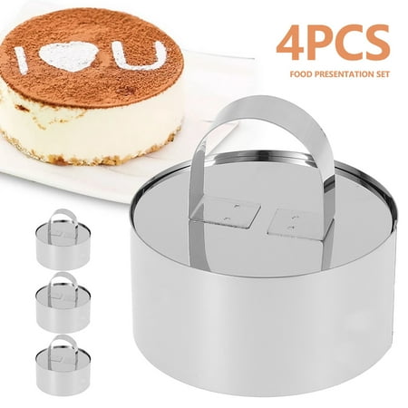 THREN 4PCS Round Cake Baking Pans Rings Stainless Steel Food Moulds Chef Rosti Presentation Rings Molding Mousse Cake Cooking Mini Pastry Mousse Mold
THREN 4PCS Round Cake Baking Pans Rings Stainless Steel Food Moulds Chef Rosti Presentation Rings Molding Mousse Cake Cooking Mini Pastry Mousse Mold
