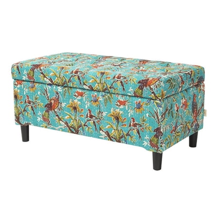 Brika Home Tufted Entryway Storage Bench in New Dali