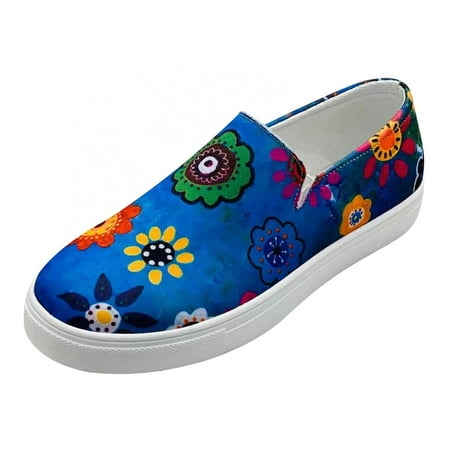 Inkach Women Round Toe Slip Floral Print Shoes Low Top Flat Canvas Shoes Casual Sneaker
Inkach Women Round Toe Slip Floral Print Shoes Low Top Flat Canvas Shoes Casual Sneaker