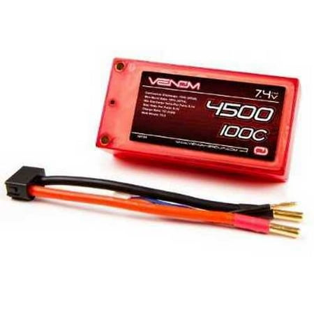 Venom Group International 100C 2S 4500mAh 7.4v LiPO Battery Shorty Pack ROAR Approved with UNI Plug Multi-Colored