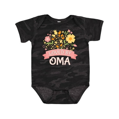 Inktastic Oma Loves Me Granddaughter Outfit for Girl Gift Baby Girl Bodysuit