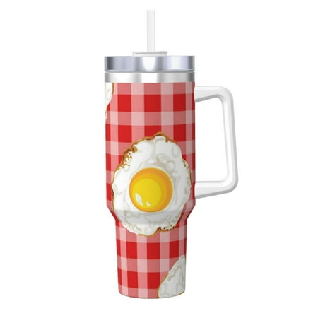 Fried Eggs 40oz Car Insulated Cups Ice Bully Cup with Handle Double Stainless Steel Vacuum Tumblers Water Bottle with Lid and Straw
Fried Eggs 40oz Car Insulated Cups Ice Bully Cup with Handle Double Stainless Steel Vacuum Tumblers Water Bottle with Lid and Straw