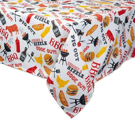 120 White and Yellow Barbeque Themed Rectangular Outdoor Tablecloth with Zipping
120 White and Yellow Barbeque Themed Rectangular Outdoor Tablecloth with Zipping