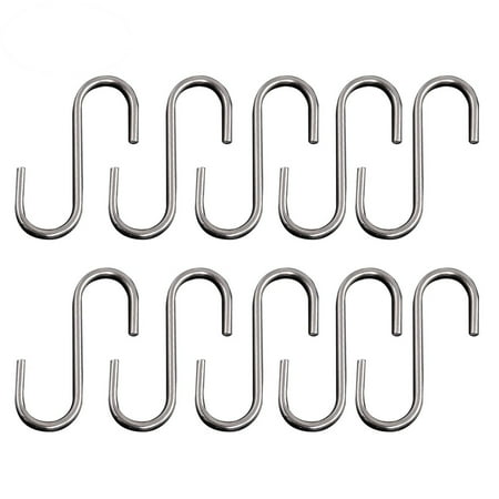10pcs Stainless Steel S Hook Universal Rack Hooks Sturdy Hanging Hooks for Kitchenware Cookware Utensils
10pcs Stainless Steel S Hook Universal Rack Hooks Sturdy Hanging Hooks for Kitchenware Cookware Utensils
