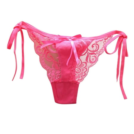 Women Soft Panties Women Lace Thong Low Waist Lace Panties Cotton Underwear 2023