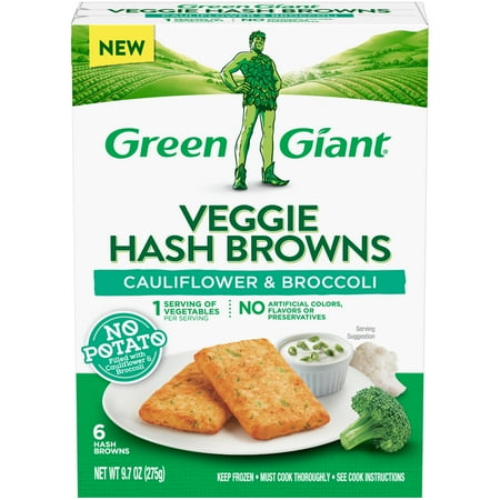 Green Giant Cauliflower & Broccoli Veggie Hash Browns, 6 count, 9.7 oz