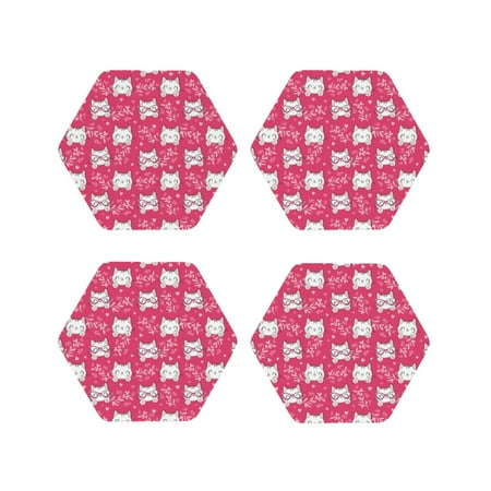 Drink Coasters Set of 4 Rose Red Cute Smiling Cartoon Cat Leather Coasters for Coffee Table Protector Heat Resistant Cute Coasters for Home Decor Housewarming Gifts Bar Kitchen 4 Inch Hexagon
Drink Coasters Set of 4 Rose Red Cute Smiling Cartoon Cat Leather Coasters for Coffee Table Protector Heat Resistant Cute Coasters for Home Decor Housewarming Gifts Bar Kitchen 4 Inch Hexagon