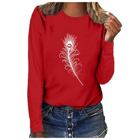 WANYNG Women s Print O Neck T-shirt Long Sleeve Casual Blouse Top Pretty Scrub Tops Women Ladies Fitted
WANYNG Women s Print O Neck T-shirt Long Sleeve Casual Blouse Top Pretty Scrub Tops Women Ladies Fitted