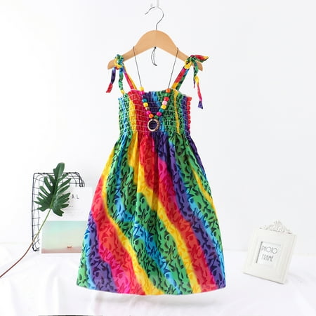 Huilaibazo Girls Dress Toddler Kids Girls Flower Bohemian Rainbow Flowers Sleeveless Beach Straps Dress Princess Clothes
Huilaibazo Girls Dress Toddler Kids Girls Flower Bohemian Rainbow Flowers Sleeveless Beach Straps Dress Princess Clothes