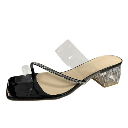 ZMHEGW Women Sandals Ladies Fashion Rhinestones Thin Strap Combination Leather Toe Chunky High Heel Sandals Shoes For Womens
ZMHEGW Women Sandals Ladies Fashion Rhinestones Thin Strap Combination Leather Toe Chunky High Heel Sandals Shoes For Womens