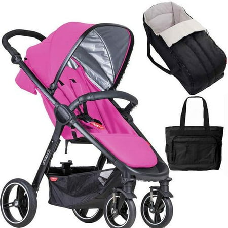 Phil & Teds Smart Buggy Baby Stroller New Born System in - Raspberry