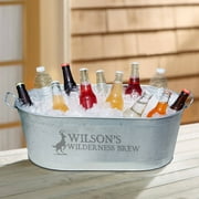 Personalized Galvanized Family Name Beverage Tub or Tub with Stand