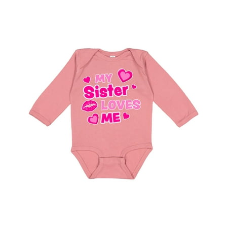 Inktastic My Sister Loves Me with Hearts and Kiss Gift Baby Boy or Baby Girl Long Sleeve Bodysuit
Inktastic My Sister Loves Me with Hearts and Kiss Gift Baby Boy or Baby Girl Long Sleeve Bodysuit