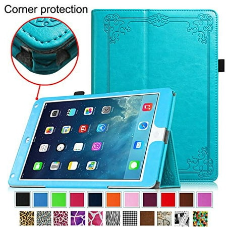 iPad Air 2 Case (Corner Protection) - Fintie Slim Fit Leather Folio Case with Auto Sleep / Wake, Vintage Winter Ice