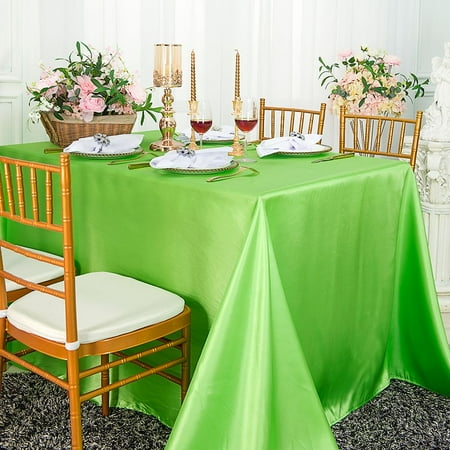 Wedding Linens Inc. 90 x 132 Satin Seamless Rectangular Table Cover Linen Tablecloth - Apple Green
Wedding Linens Inc. 90 x 132 Satin Seamless Rectangular Table Cover Linen Tablecloth - Apple Green