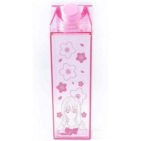 flowers milk carton water bottle 500ml 16.9oz