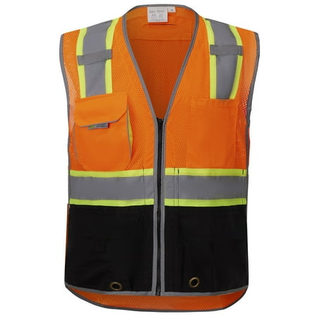 3C Products Premium ANSI/ISEA 107-2015 Class 2 Safety Orange Solid Front Mesh Back Surveyor Safety Vest w/ Black Bottom Inside Tablet-Pocket Mic Tabs and Pen Holder - SV3800-XL
3C Products Premium ANSI/ISEA 107-2015 Class 2 Safety Orange Solid Front Mesh Back Surveyor Safety Vest w/ Black Bottom Inside Tablet-Pocket Mic Tabs and Pen Holder - SV3800-XL