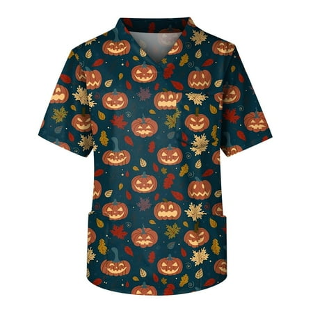Umitay Scrubs For Men Set Men s Short Sleeve V Neck Halloween Print Chest Pocket Carer Top
Umitay Scrubs For Men Set Men s Short Sleeve V Neck Halloween Print Chest Pocket Carer Top