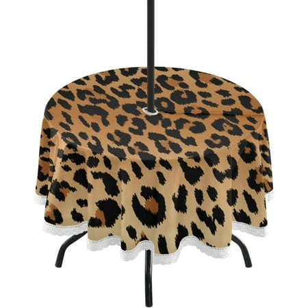 Hyjoy 60 Leopard Print Round Tablecloth Outdoor Table Covers with Umbrella Hole and Zipper for Kitchen Dining Picnic Party Home Decor
Hyjoy 60 Leopard Print Round Tablecloth Outdoor Table Covers with Umbrella Hole and Zipper for Kitchen Dining Picnic Party Home Decor