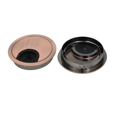 60mm Zinc Alloy Wire Cable Hole Covers Copper Tone 2pcs for Computer Desk Table
60mm Zinc Alloy Wire Cable Hole Covers Copper Tone 2pcs for Computer Desk Table