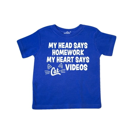 Inktastic My Head Says Homework My Heart Says Cat Videos Gift Toddler Boy or Toddler Girl T-Shirt
Inktastic My Head Says Homework My Heart Says Cat Videos Gift Toddler Boy or Toddler Girl T-Shirt