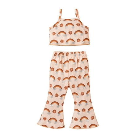 HIBRO Girls Party Sets Fashion Girls Sling Top Flared Pants Set Cotton Mommy Baby Girl Gift Little Girls Set
HIBRO Girls Party Sets Fashion Girls Sling Top Flared Pants Set Cotton Mommy Baby Girl Gift Little Girls Set