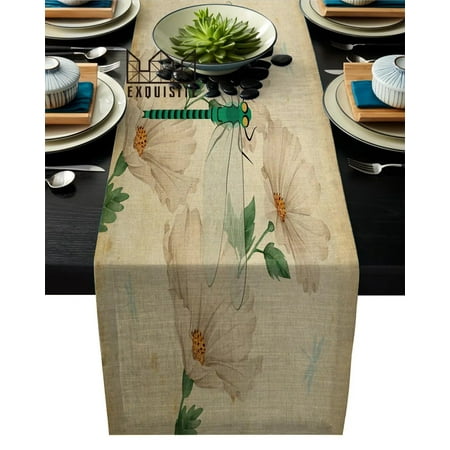 Dragonfly Flower Spring Retro Brown Rustic Table Runner Home Dining Room Decor Table Cloth Wedding Christmas Party Table Runners -72x13 inches
Dragonfly Flower Spring Retro Brown Rustic Table Runner Home Dining Room Decor Table Cloth Wedding Christmas Party Table Runners -72x13 inches