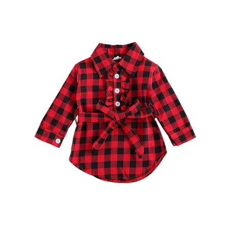 Fanvereka Toddler Baby Girl Plaid Dress Long Sleeve Belted Botton Down Shirts Dresses
Fanvereka Toddler Baby Girl Plaid Dress Long Sleeve Belted Botton Down Shirts Dresses