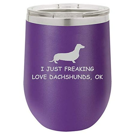 12 oz Double Wall Vacuum Insulated Stainless Steel Stemless Wine Tumbler Glass Coffee Travel Mug With Lid I Just Freaking Love Dachshunds Funny (Purple)
12 oz Double Wall Vacuum Insulated Stainless Steel Stemless Wine Tumbler Glass Coffee Travel Mug With Lid I Just Freaking Love Dachshunds Funny (Purple)