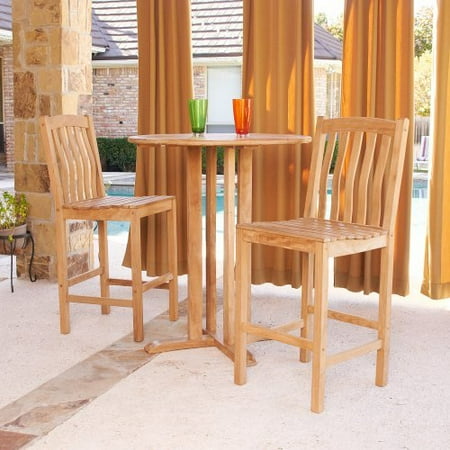 Southern Enterprises Teak Bar Set - Set of 3